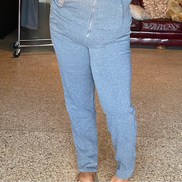 Dani Grey Plus Zipper Hoodie & Cropped Jogger Pant Set - Picture 2 of 6